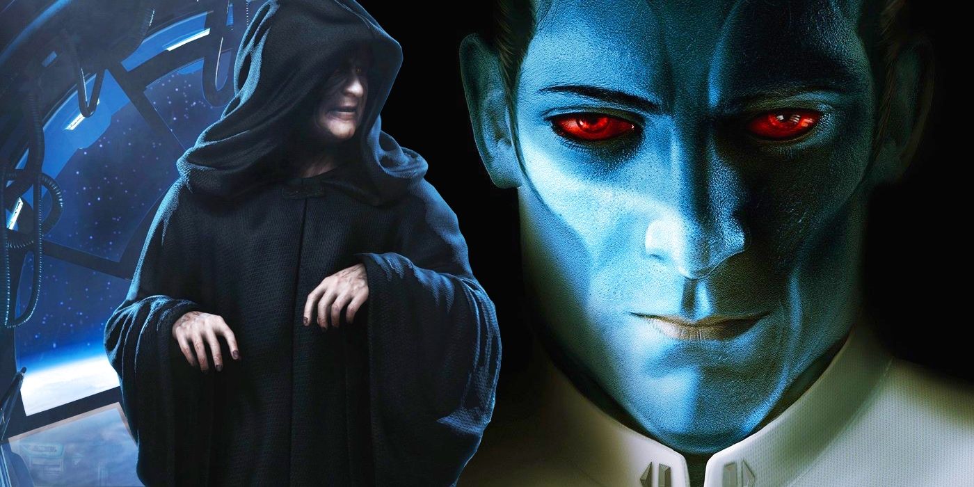 Imagen de collage de Star Wars con Palpatine y Thrawn