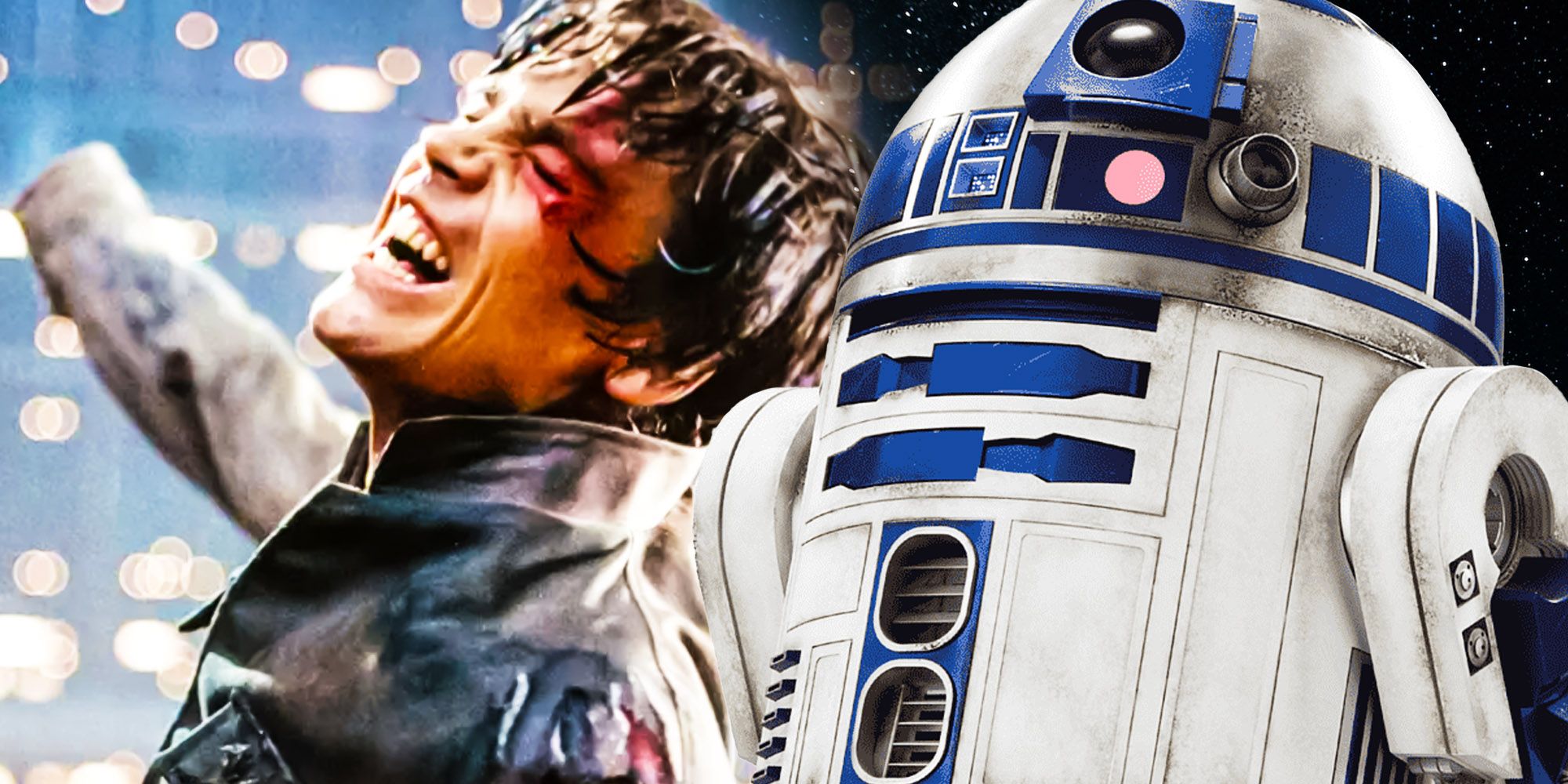 Luke Skywalker losing his hand and R2-D2 in Star Wars