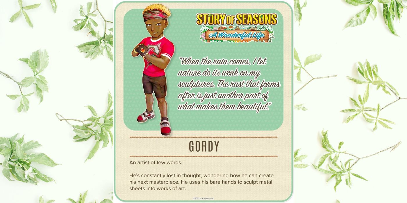 Story of Seasons Wonderful Life Gordy
