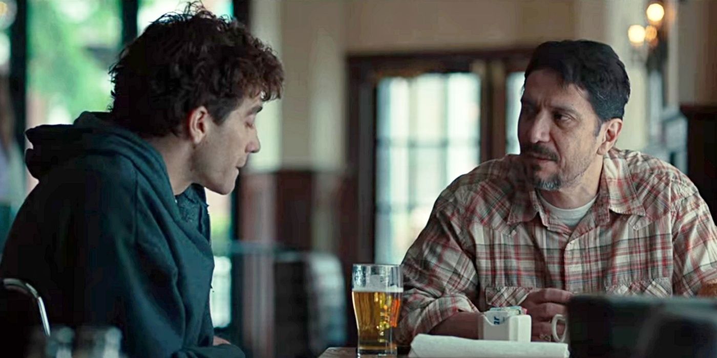 Jeff and Carlos at a restaurant in Stronger.