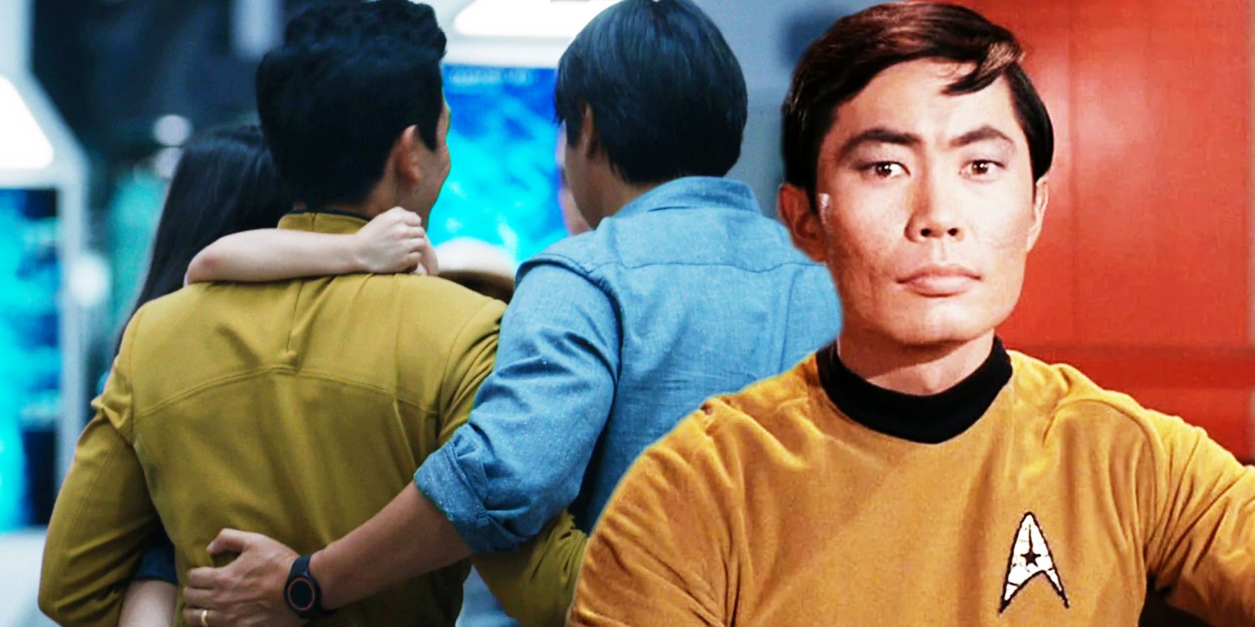 John Cho and George Takei as Sulu in Star Trek