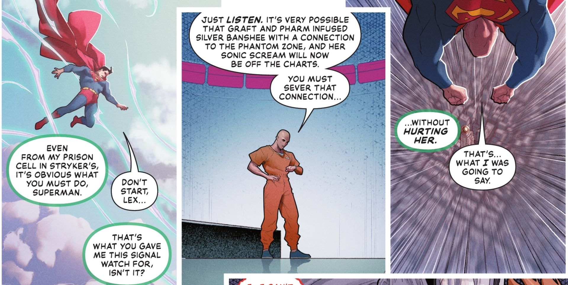 Superman e Lex em Silver Banshee DC