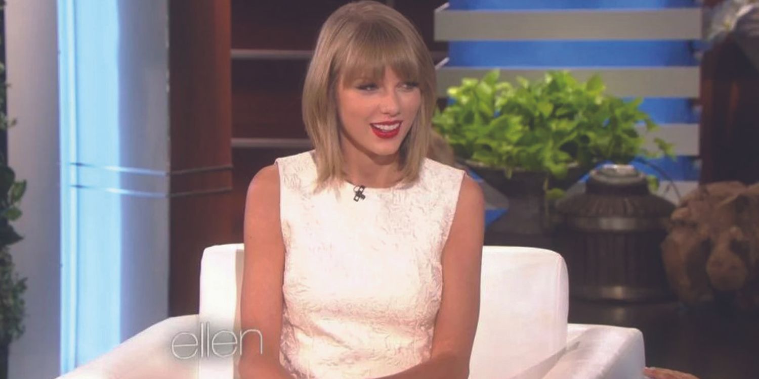 Taylor Swift talking about her cat on Ellen