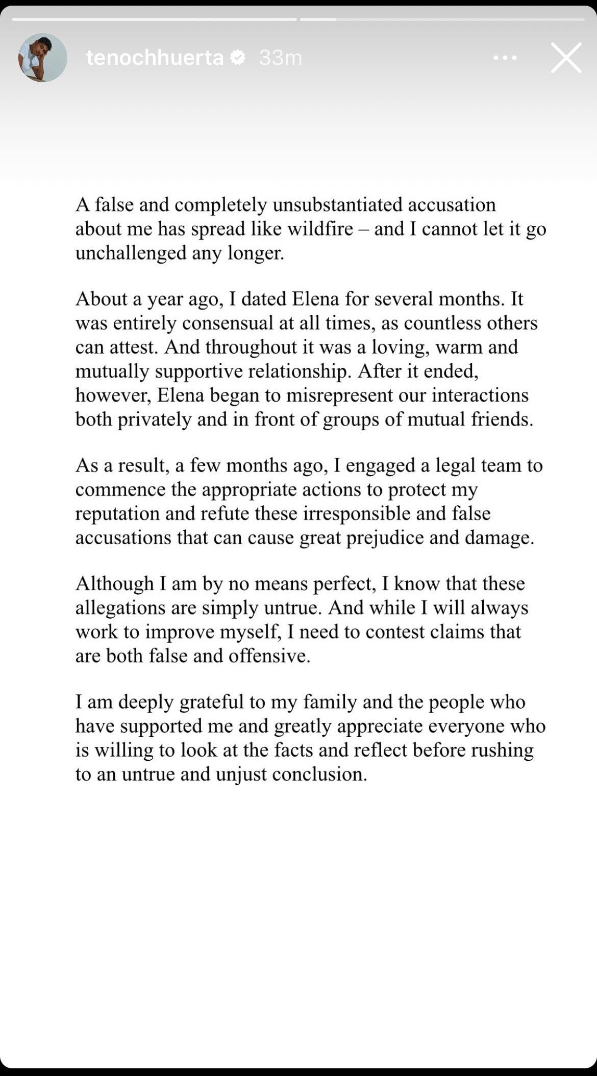 Tenoch Huerta Responds To Sexual Assault Allegations