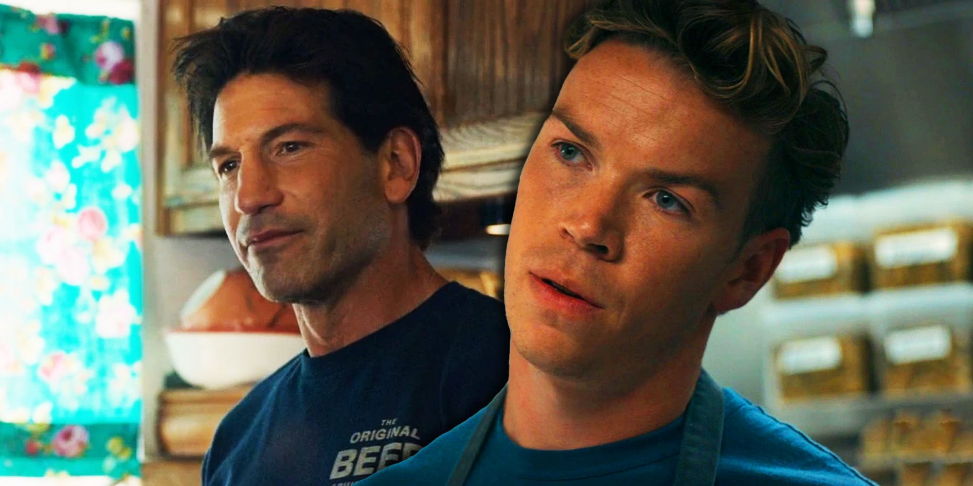 Jon Bernthal as Mikey and Will Poulter as Luca in The Bear