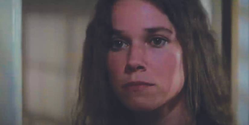 Barbara Hershey as Carla Moran looking distressed in The Entity 1982