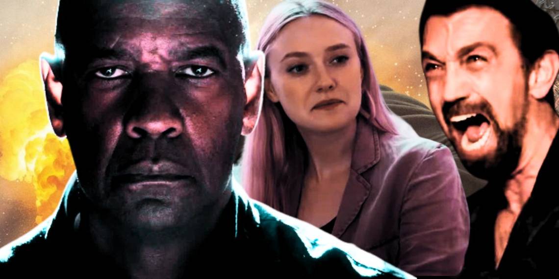 Dakota Fanning looking sideways in The Equalizer 3