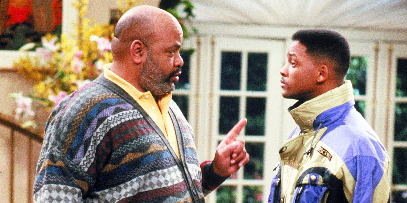 James Avery as Uncle Phil and Will Smith as Will in The Fresh Prince of Bel-Air.