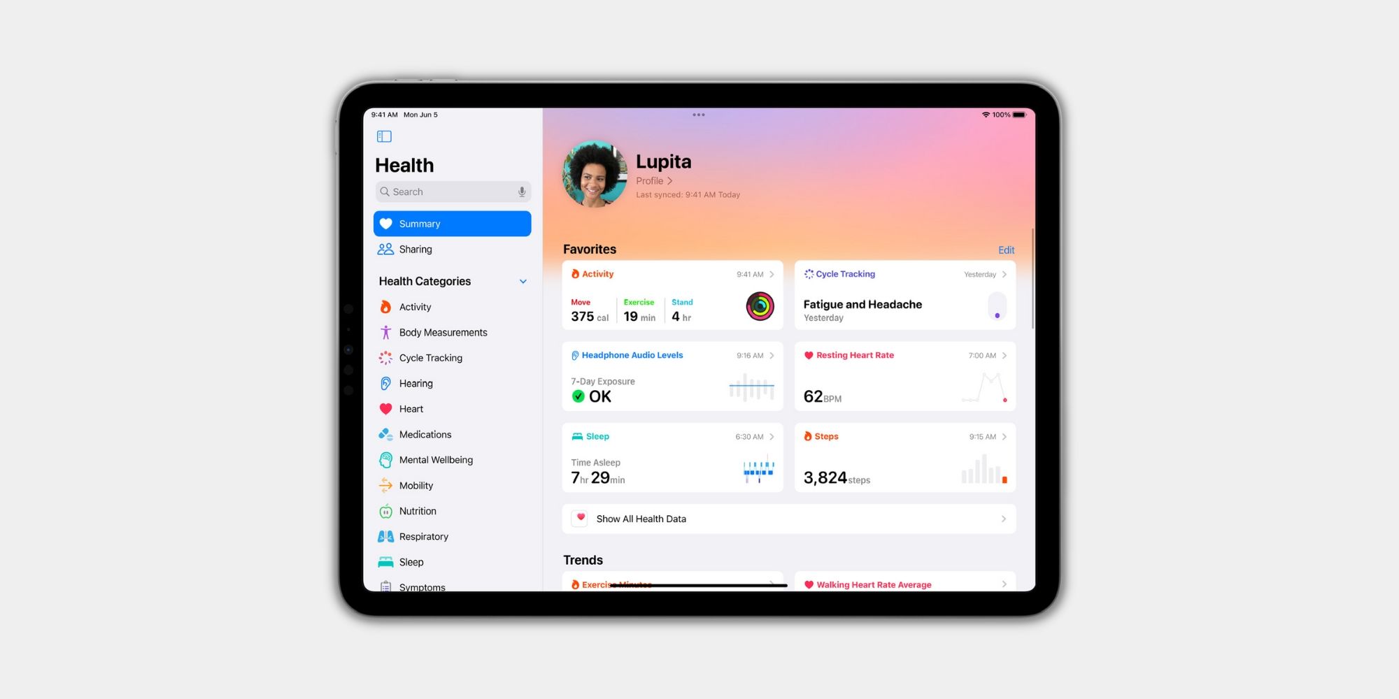 Aplikasi Kesehatan hadir di iPadOS 17