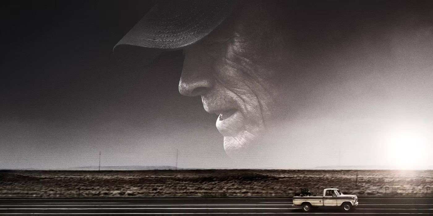 The Mule poster featuring Clint Eastwood and a car