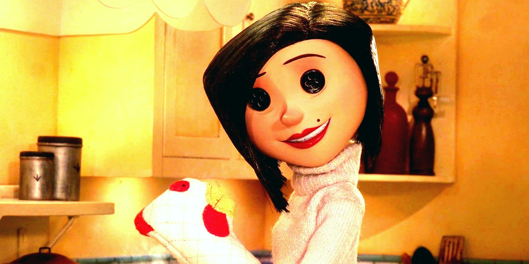 The Other Mother washing dishes as seen in Coraline