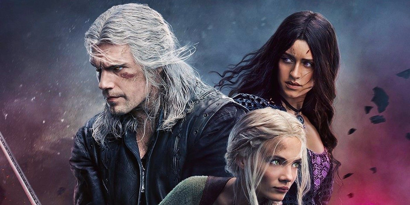 Geraltas, Yenneferis ir Ciri „The Witcher“ 3 sezono plakate