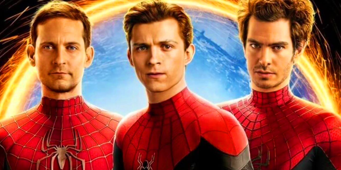 tobey maguire andrew garfield and tom holland as spider-men