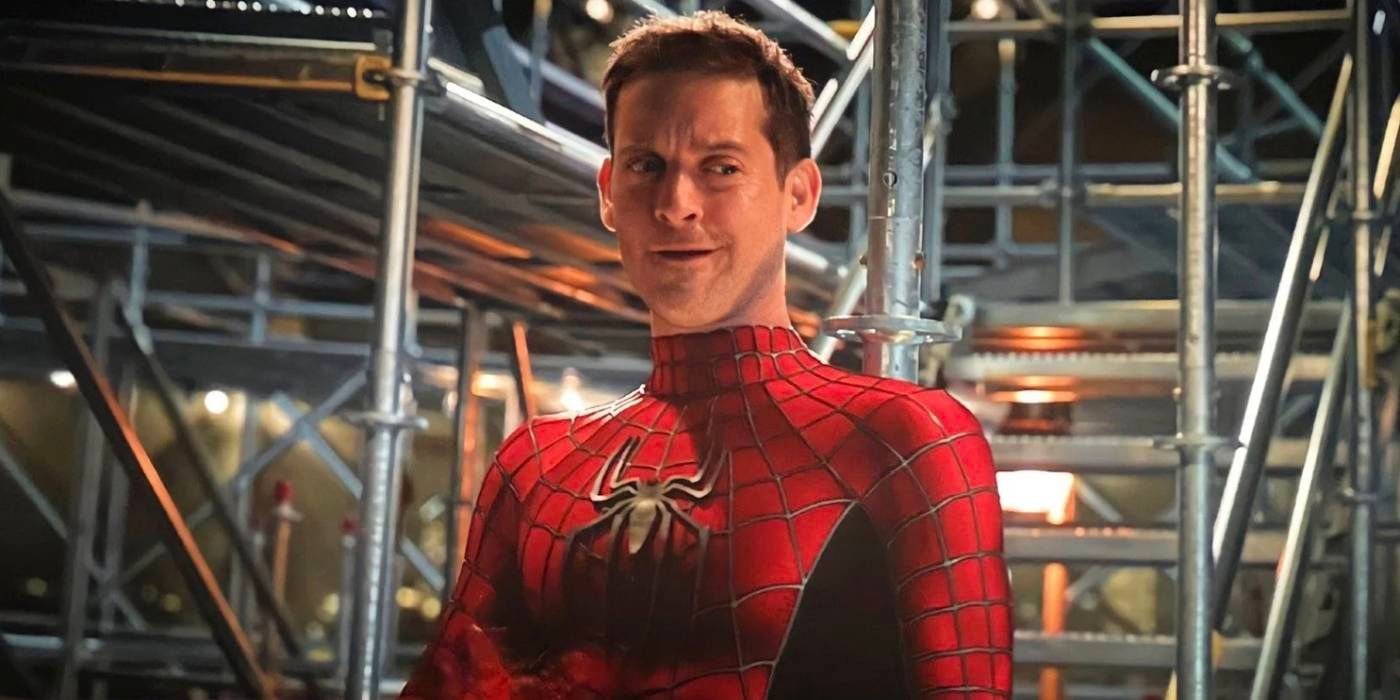 Tobey Maguire smirks in Spider-Man: No Way Home