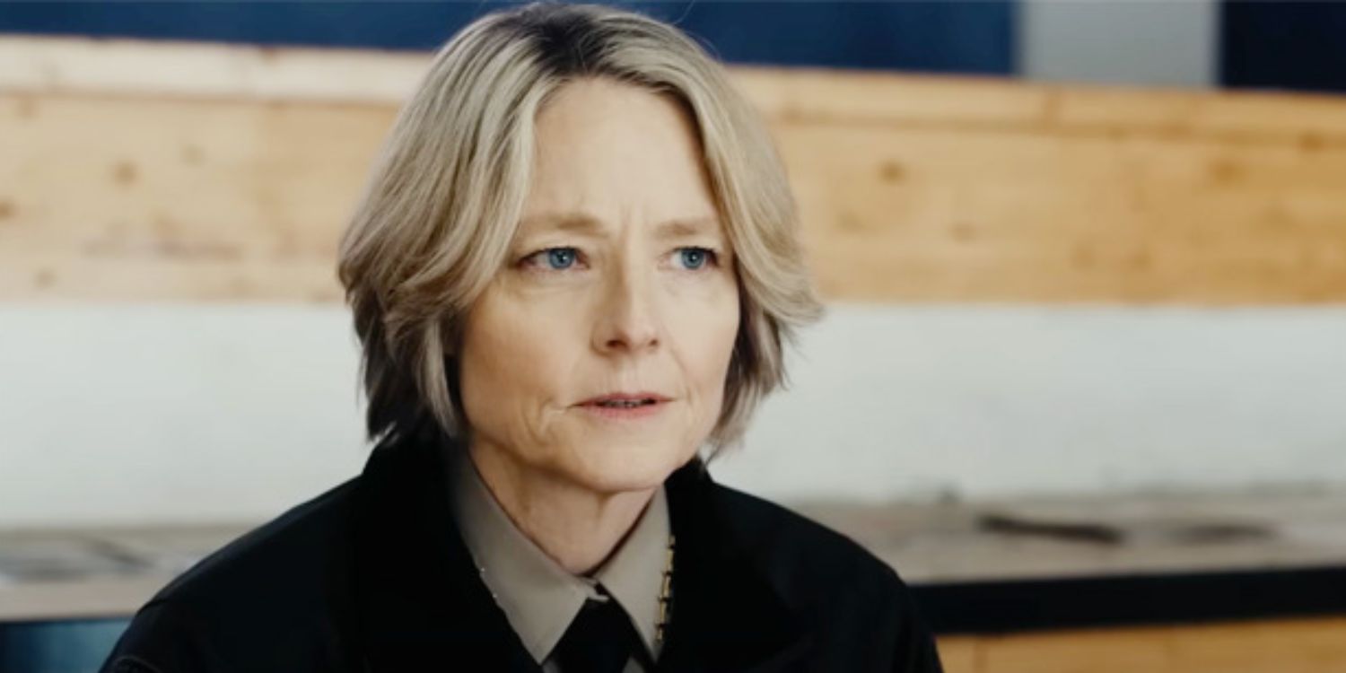 Jodie Foster looking serious in True Detective