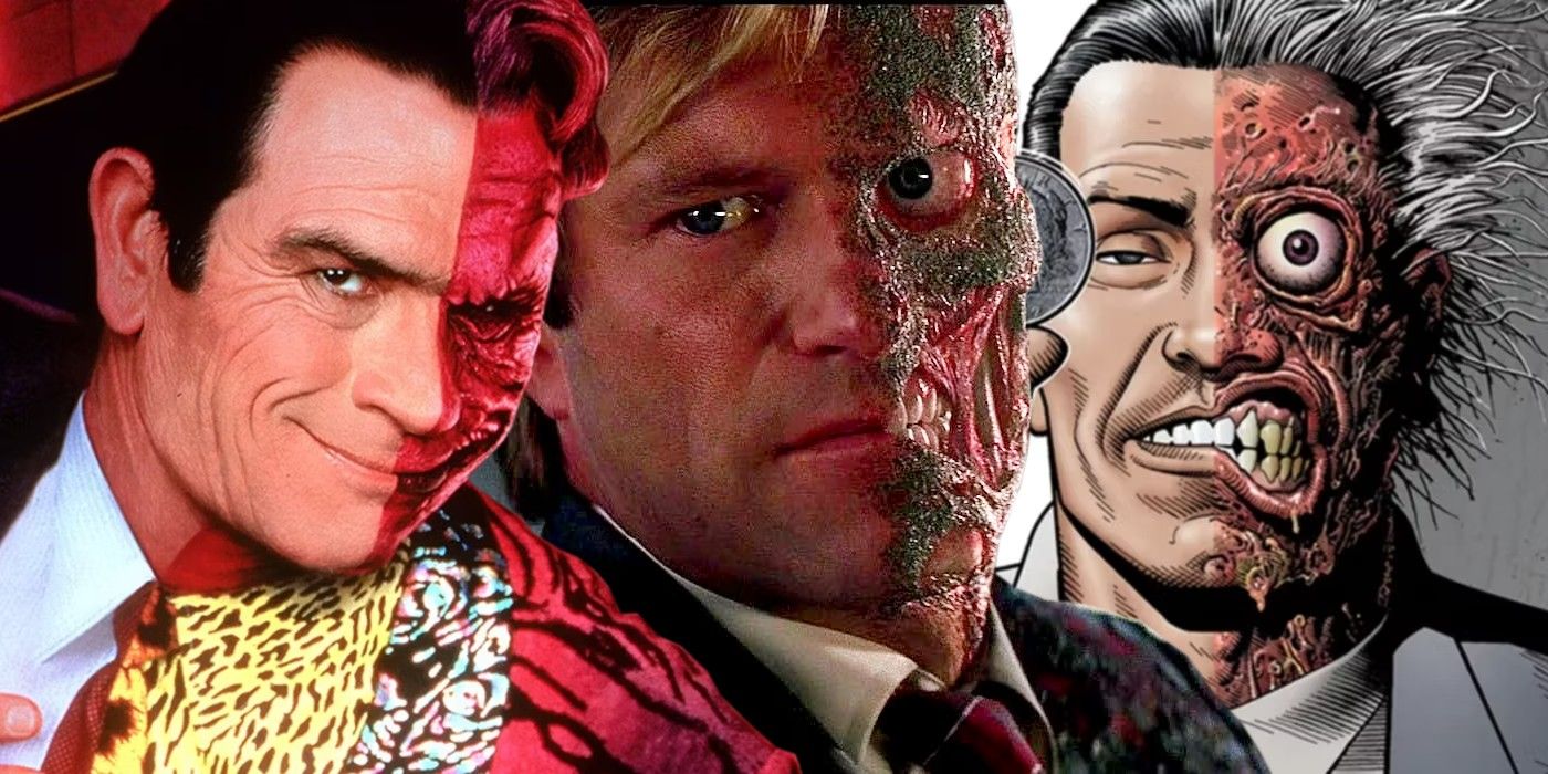 Two face in different Batman movies and shows