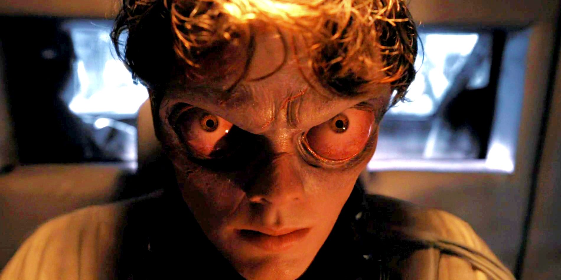 Hunter Doohan as Tyler transforms into his Hyde form in the Wednesday season 1 finale.