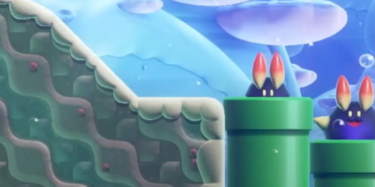 Underwater Piranha Plant Enemies In Super Mario Bros Wonder