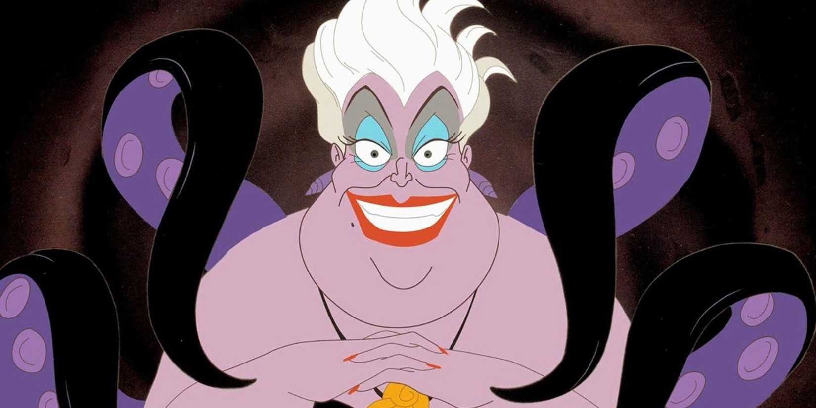 Ursula smiling wickedly in The Little Mermaid