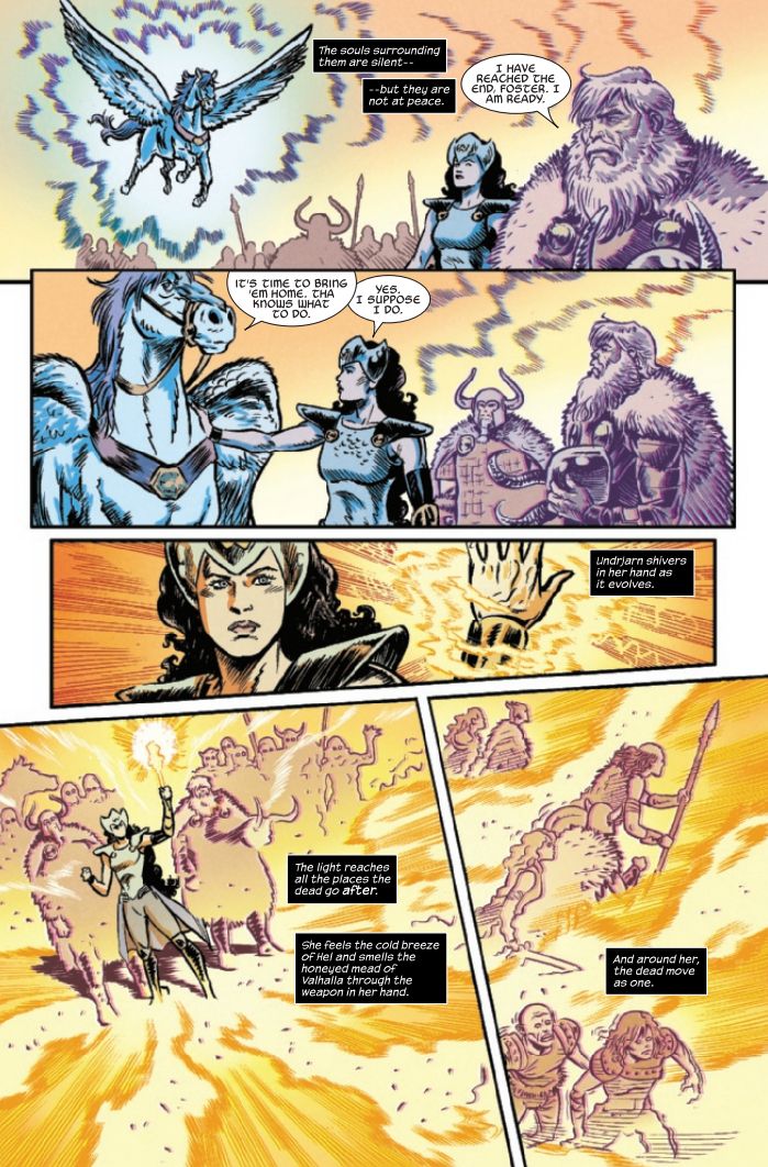 Jane Foster envia Odin e o resto dos mortos para seus lugares de descanso.