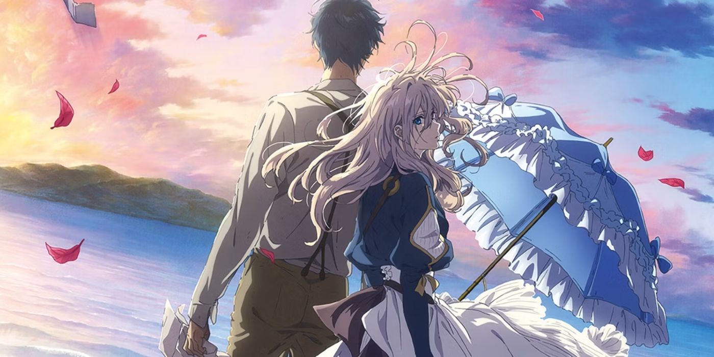 Violet Evergarden The Movie's poster featuring Violet and Gilbert.
