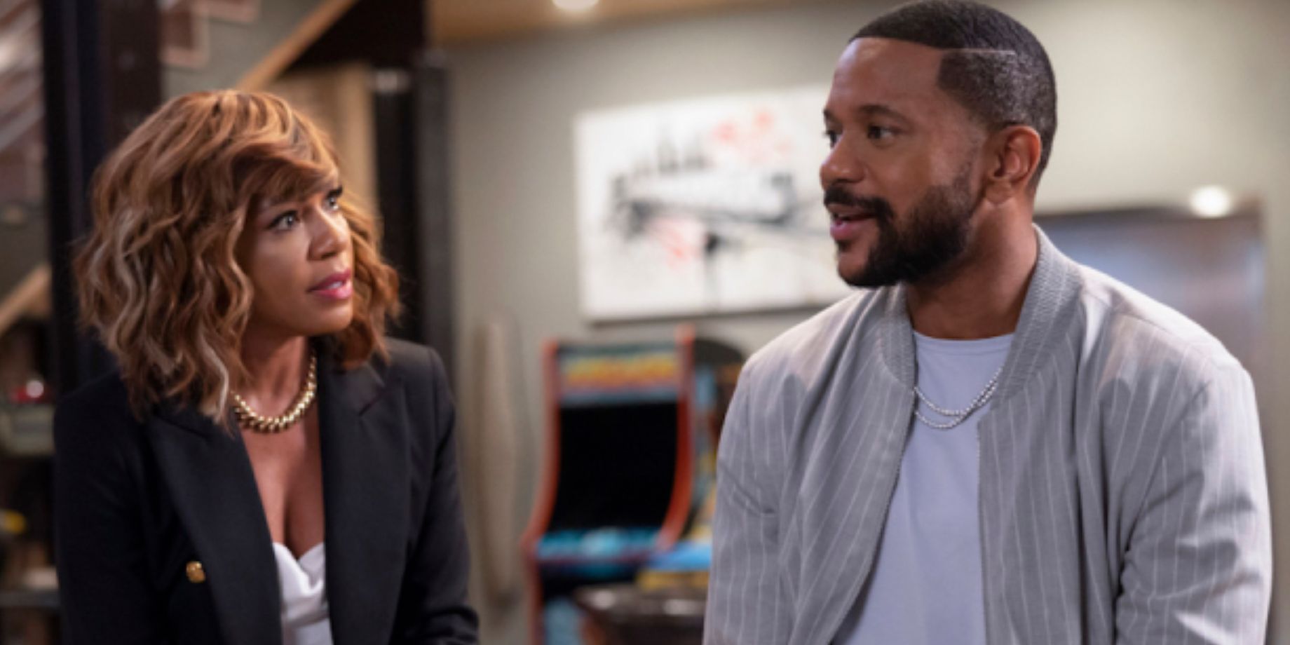 Wendy Raquel Robinson and Hosea Chanchez in The Game