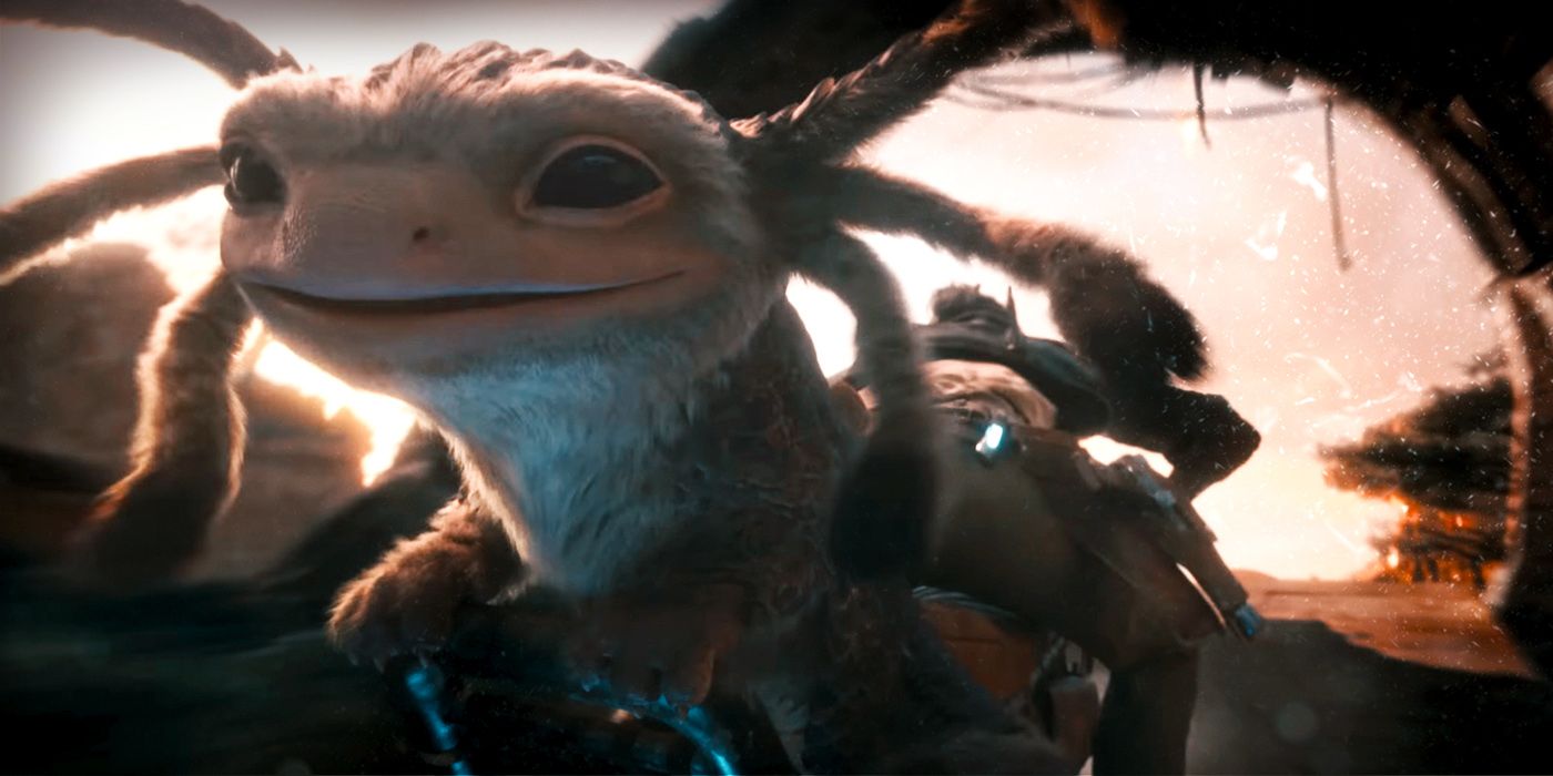 New creature Nix from Star Wars outlaws up close in camera