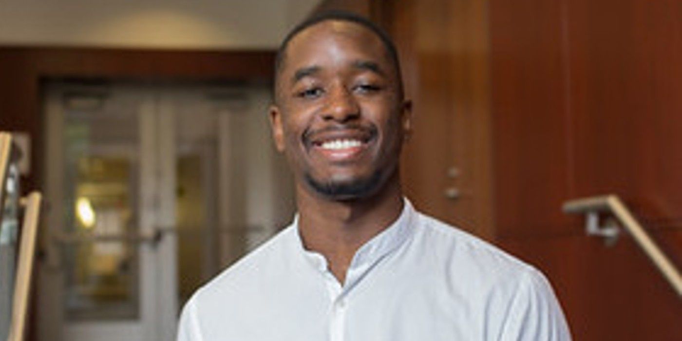 Xavier Bonner The Bachelorette wearing white shirt smiling