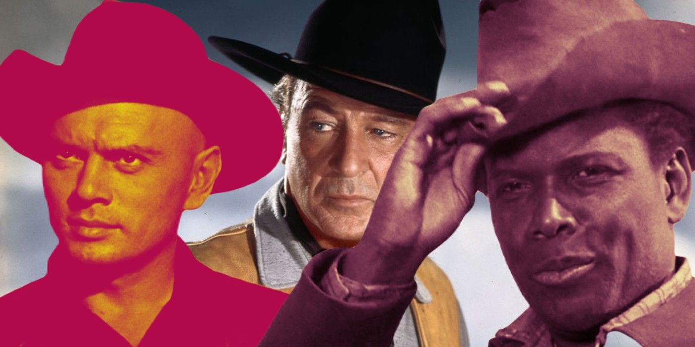 Yul-Brynner-Randolph-Scott-Sidney-Poitier-Hollywood-Western-stars