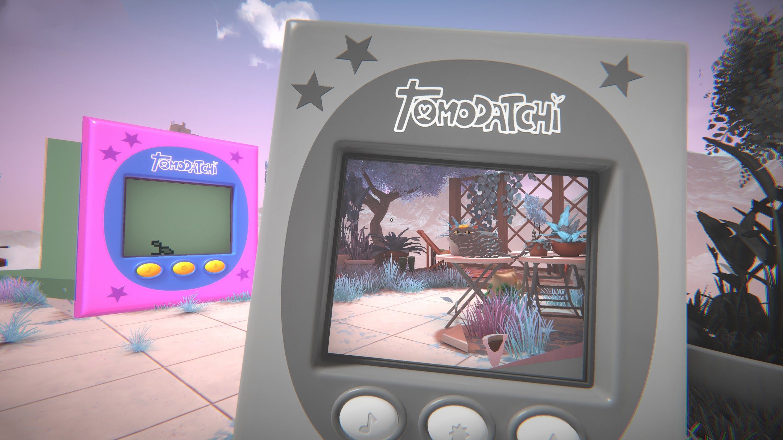 Viewfinder showcasing tomodatchi filter in game