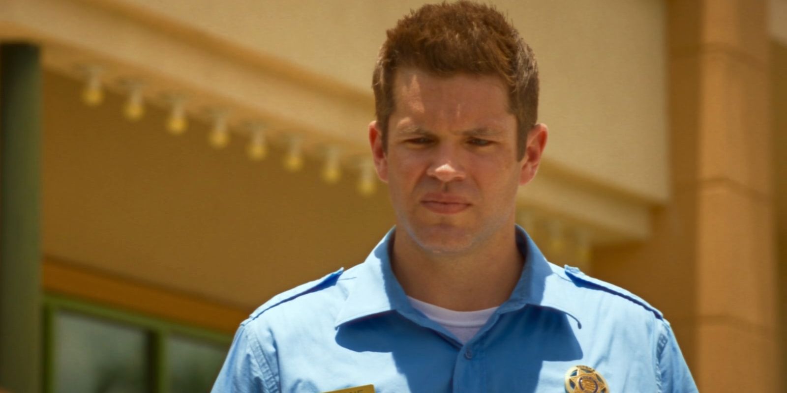 Officer Stone looks confused in a Twisted Metal flashback.
