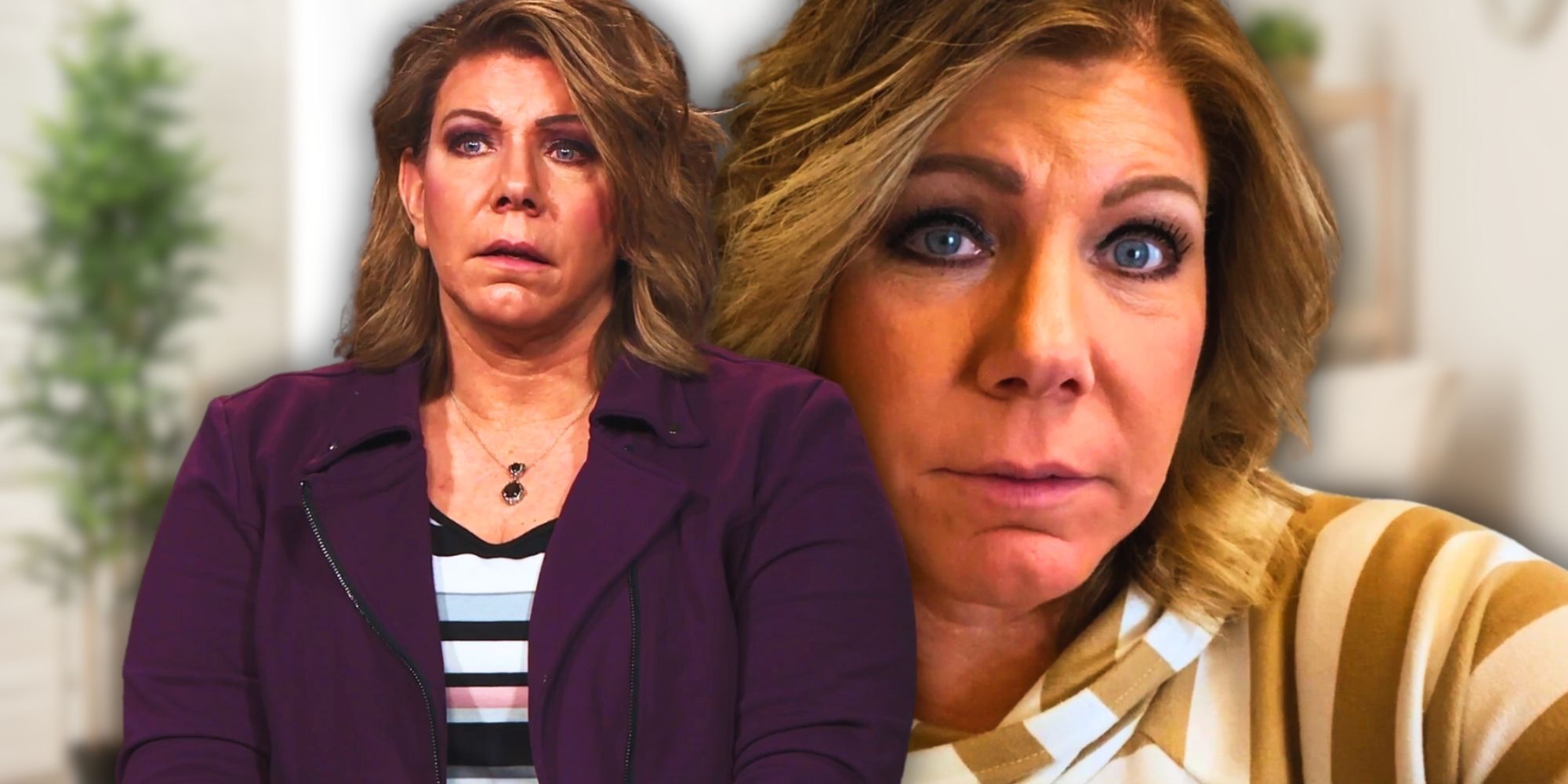 Meri Brown montage from sister wives one close up serious expression