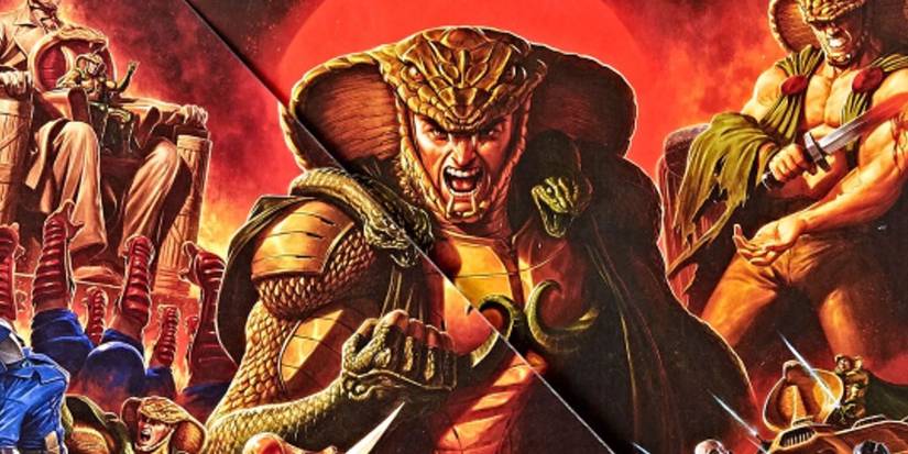 Serpentor screaming in G.I. Joe.