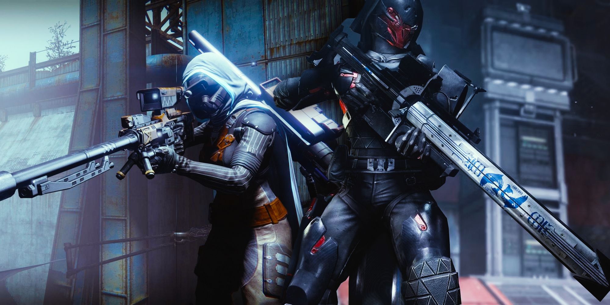 Two guardians holding PvP Sniper Rifles in Destiny 2