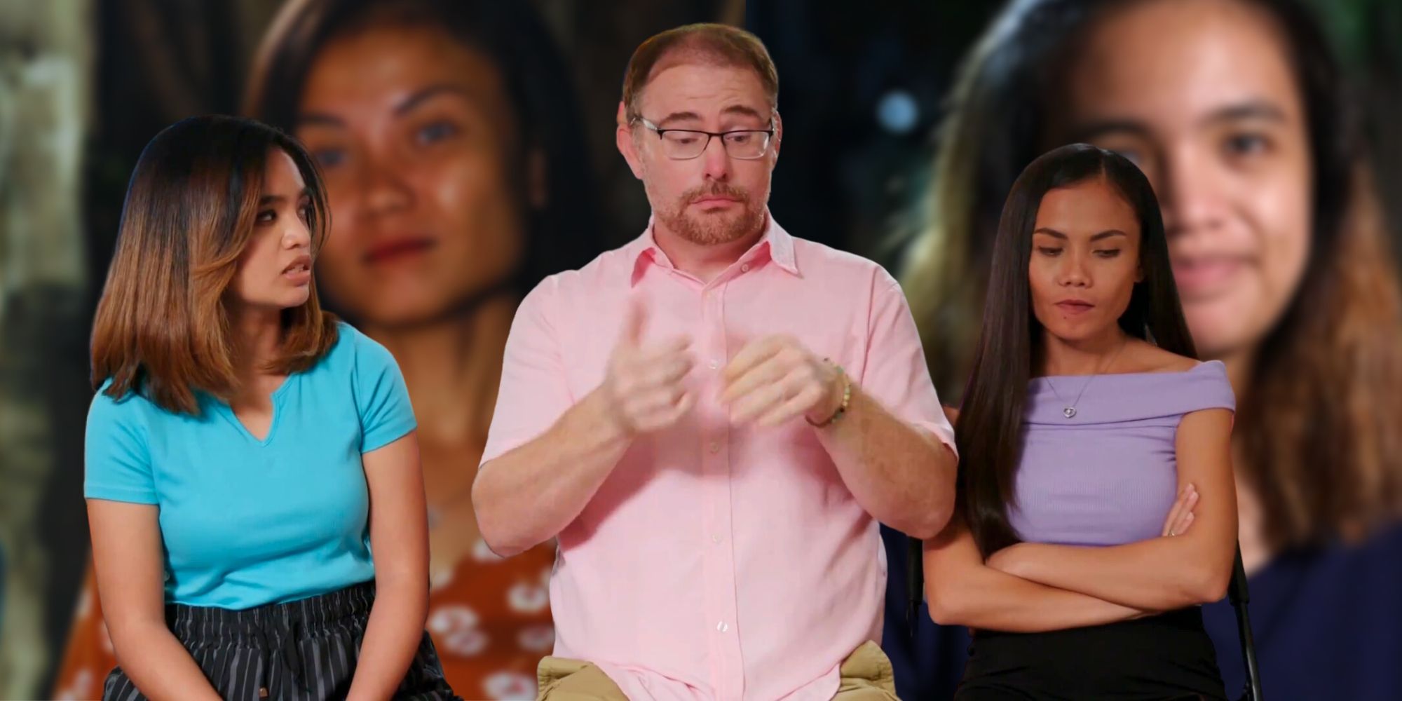 90 Day Fiancé Star Sheila, David and Aimee looking unhappy
