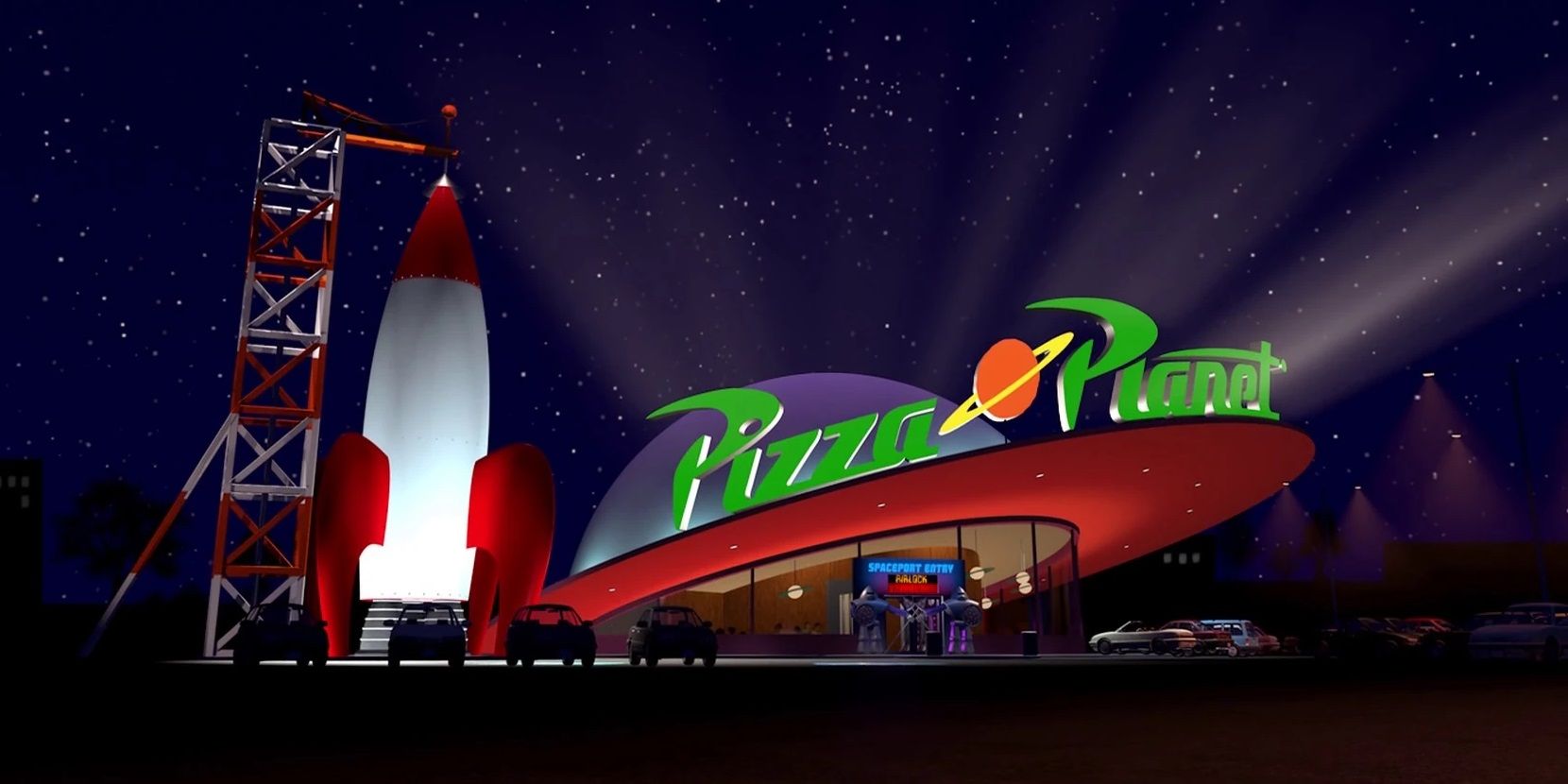 A Pizza Planet restaurant in Toy Story