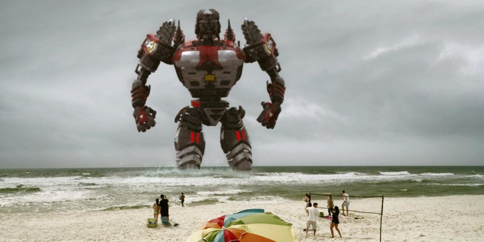 A robotic suit on the beach in Atlantic Rim