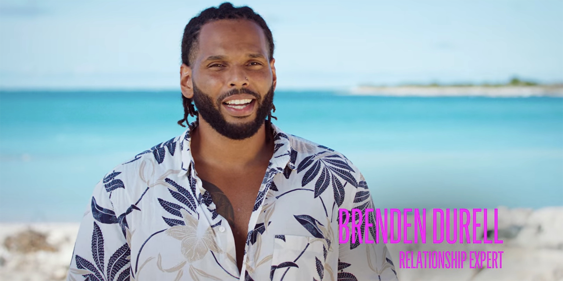Too Hot To Handle Season 5&rsquo;s Brenden Durell in front of the ocean