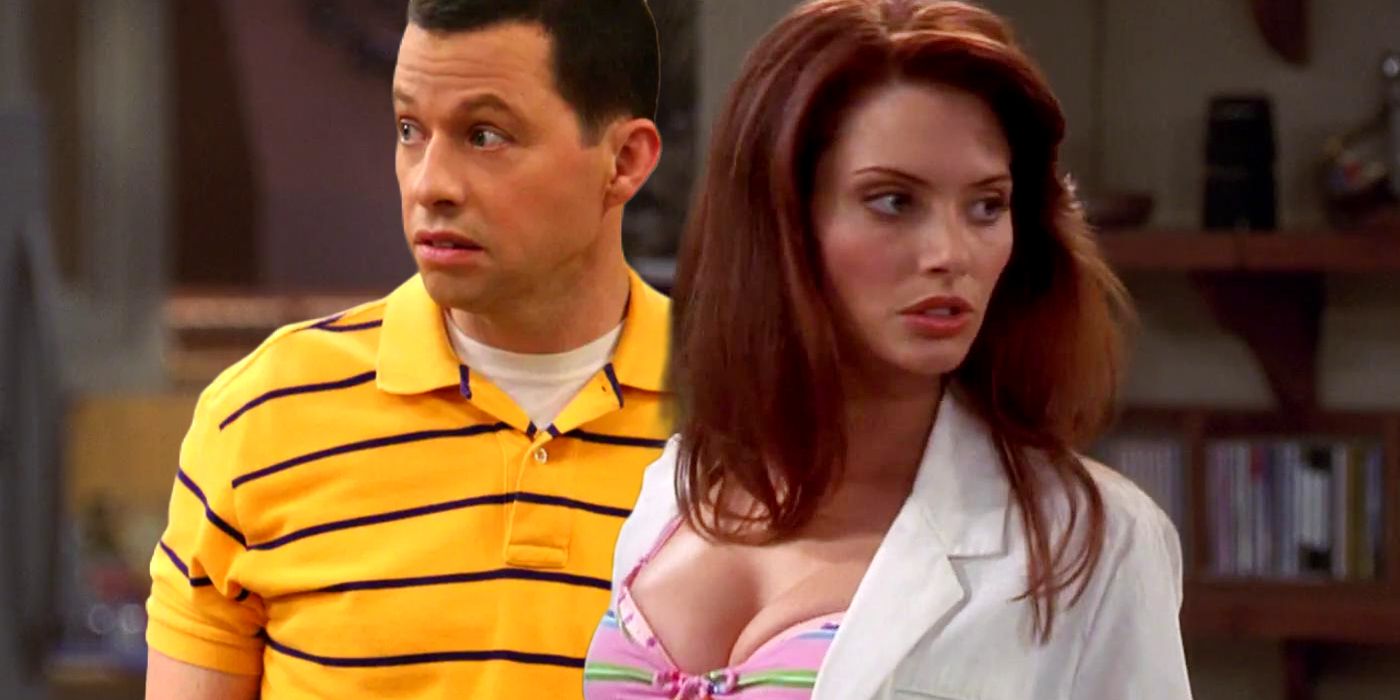 Jon Cryer as Alan and April Bowlby as Kandi in Two and a Half Men
