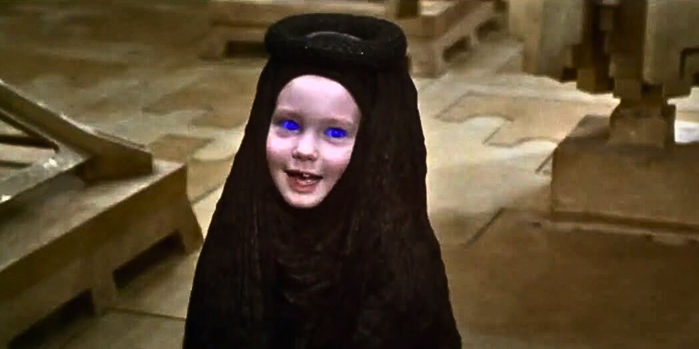 Alia Atreides with blue eyes in David Lynch's Dune (1984)