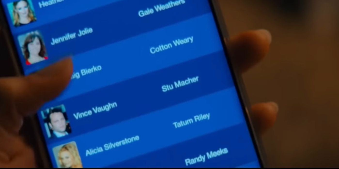 Alicia Silverstone cameo on the cast list for Stab in Scream 5