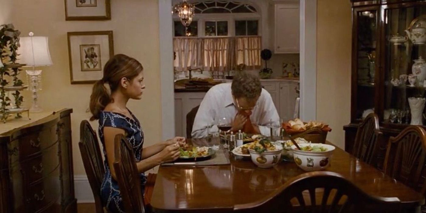 Allen and Sheila at the table in The Other Guys