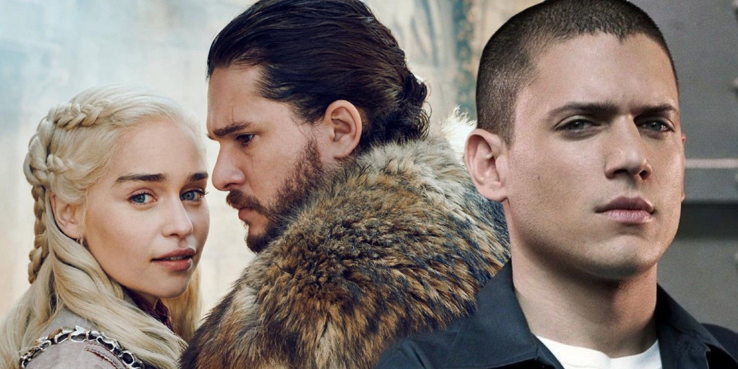 An image of Daenerys and Jon Snow in Game of Thrones and Michael Scofield in Prison Break