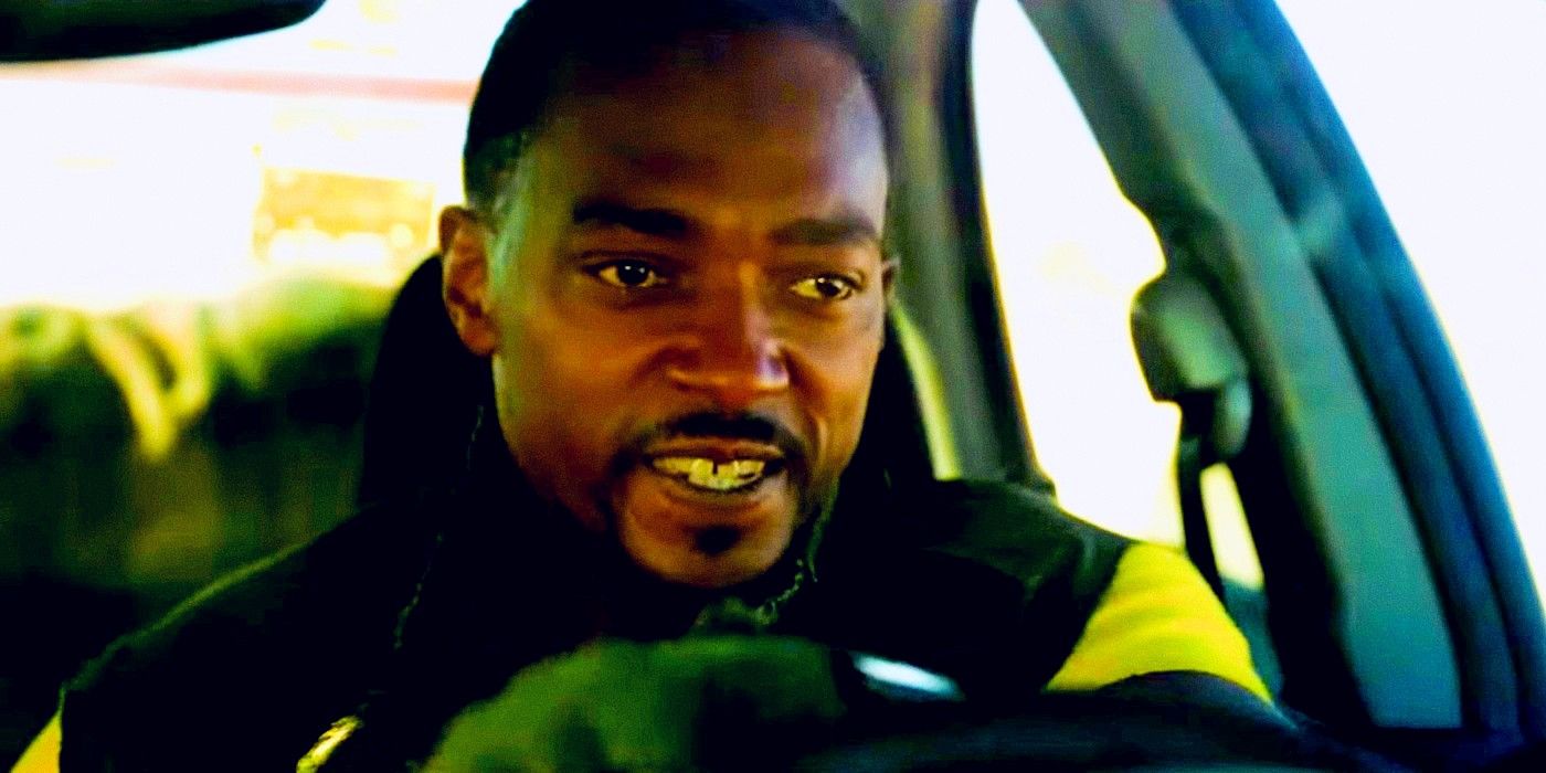 Anthony Mackie behind the wheel in Twisted Metal season 1
