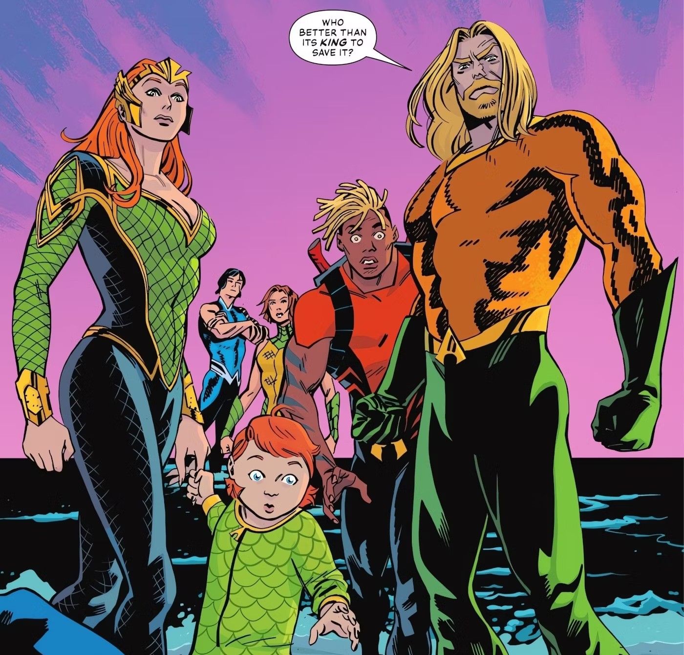 Aquaman and His Family Arrive to Save Superman