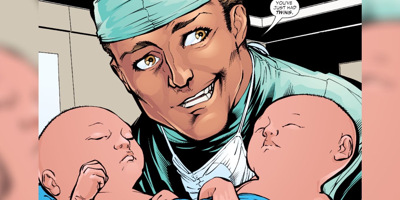 Baby Jai and Iris West are born held by the doctor