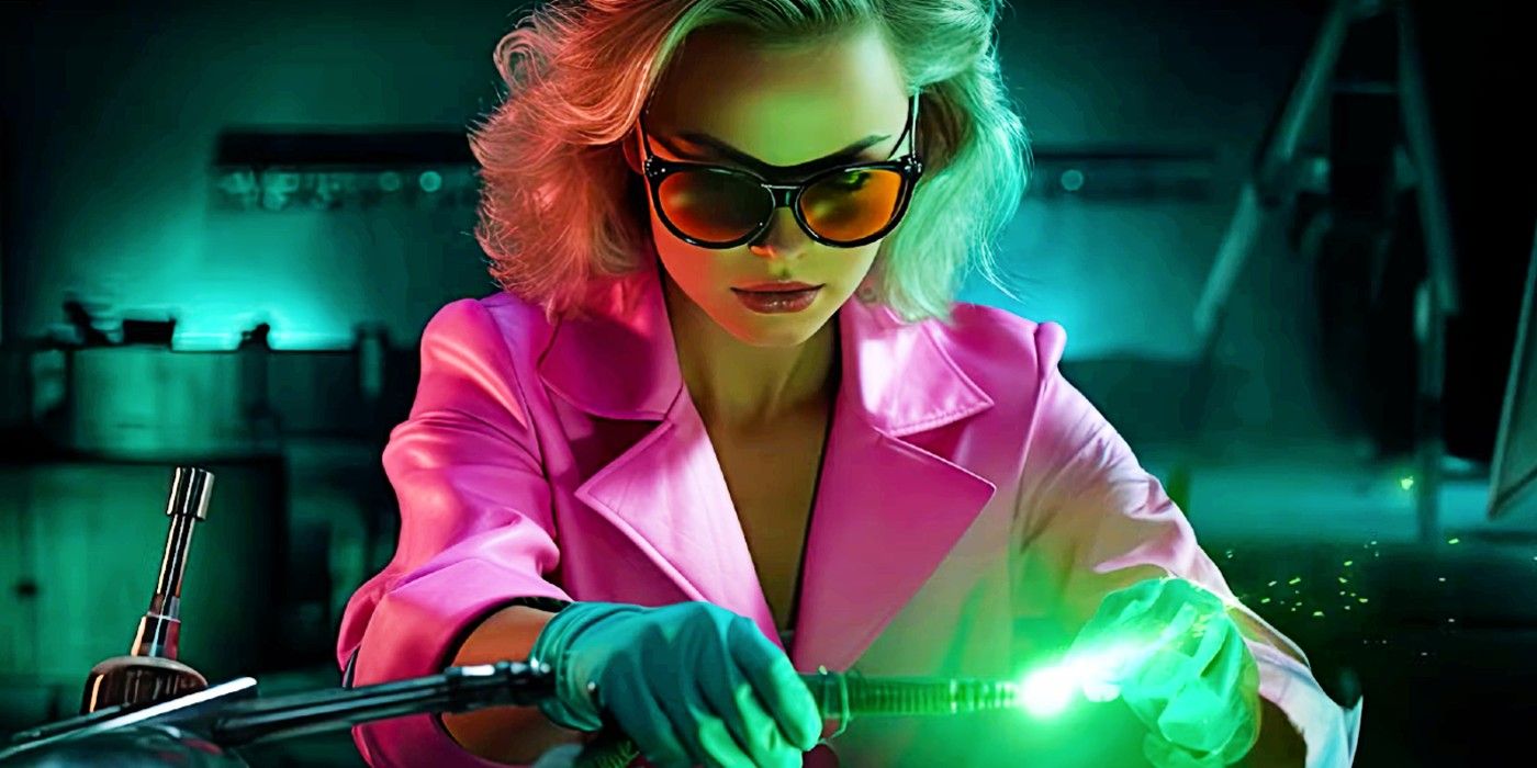 Barbie building a bomb in Barbenheimer AI trailer