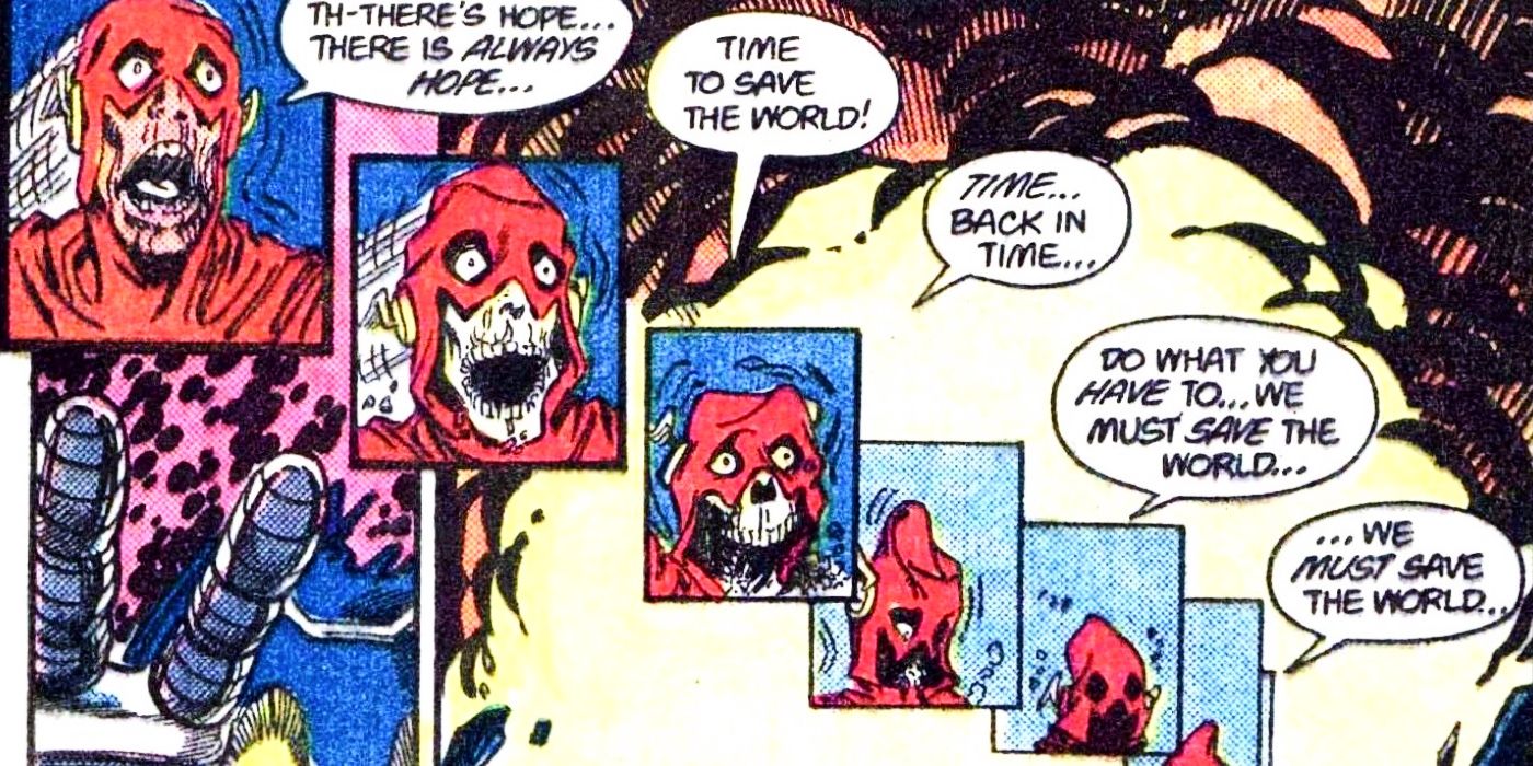 En Crisis on Infinite Earths, Barry Allen corre hacia la muerte para salvar el Universo DC