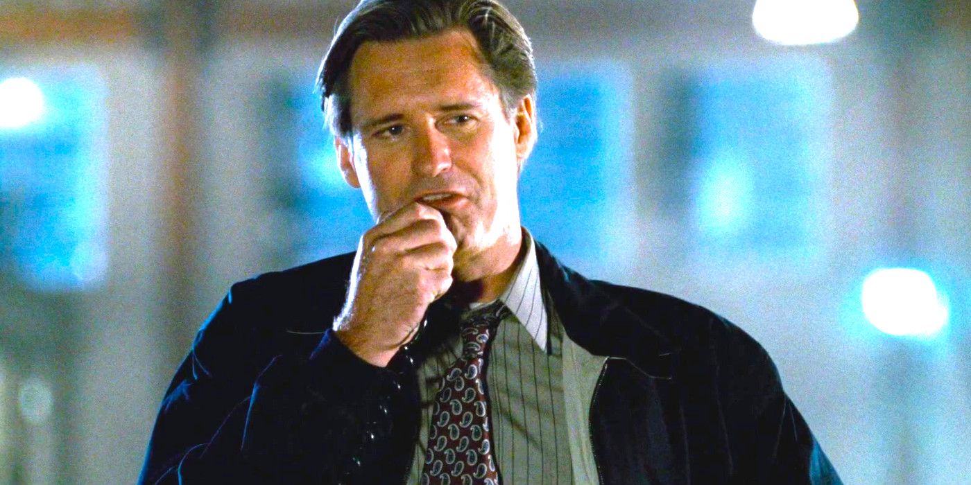 Bill Pullman in Independence Day speaking into a microphone