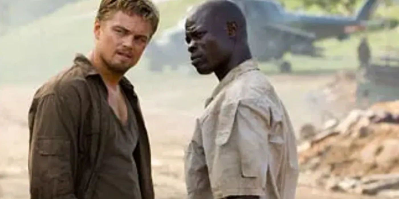 Blood Diamond's Archer and Solomon With The Helicopter In The Background